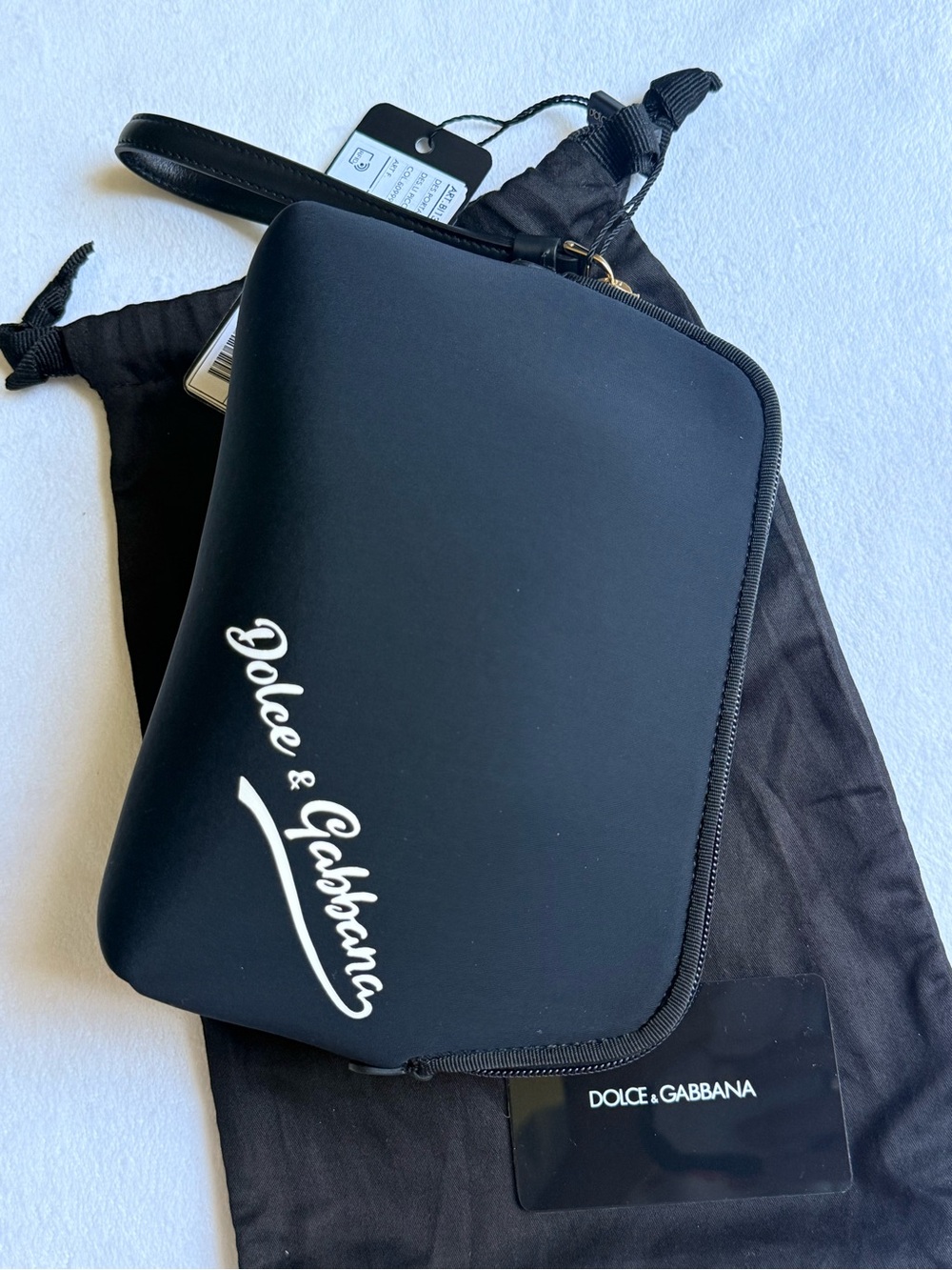 Dolce & Gabbana Black Logo Wrist Pouch